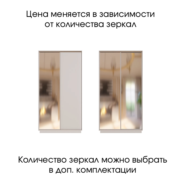 Шкаф-купе с зеркалом Уран Аруба Венге 
