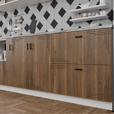 Кухонный фасад Алленде Орех Гварнери